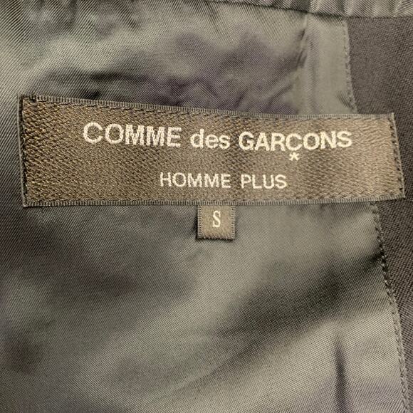 COMME des GARCONS HOMME PLUS 2022 Size S Black Wool Notch Lapel Jacket - Picture 7 of 9